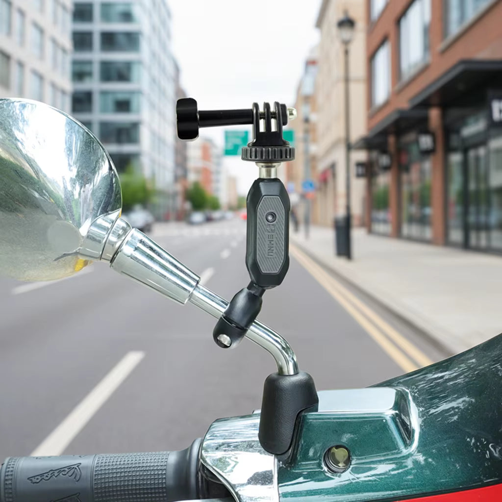 SMNU Action Camera Holder 360 Degree Black Mirror/ Handlebar