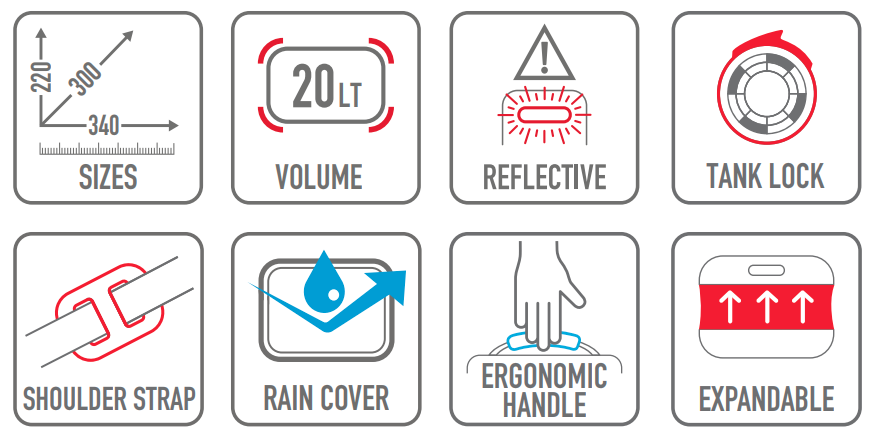 GIVI Tail Lock Bag 20Lt - TLB20 (Seatlock S430)