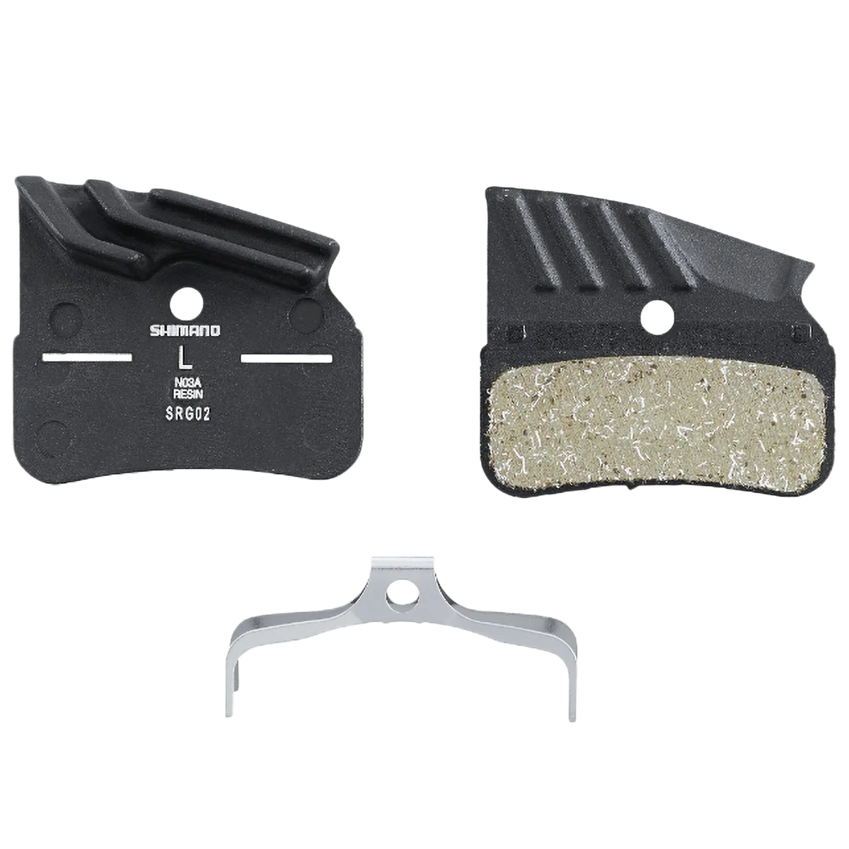 Shimano N03A Finned Resin Disc Brake Pad with Spring