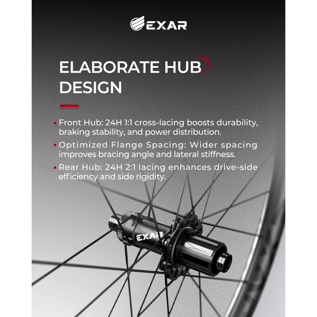 MAGENE EXAR CARBON GRAVEL WHEELSET -GR45 PRO