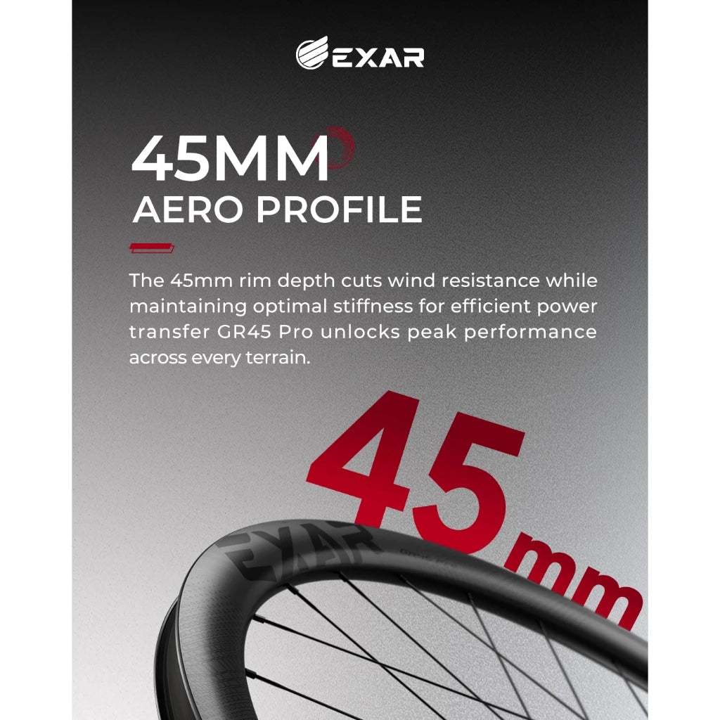 MAGENE EXAR CARBON GRAVEL WHEELSET -GR45 PRO