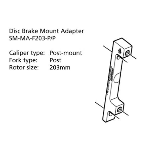 Shimano SM-MA-F203P/P Front 203mm P/P Disc Brake Mount Adapter